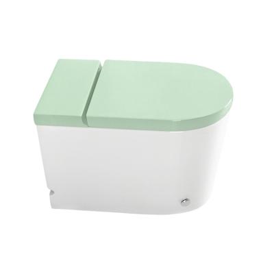 China High Quality Sensor Multicolor Internal Flush Internal Tankless Bathroom Foot Battery Cistern Concealed One Piece Toilet for sale