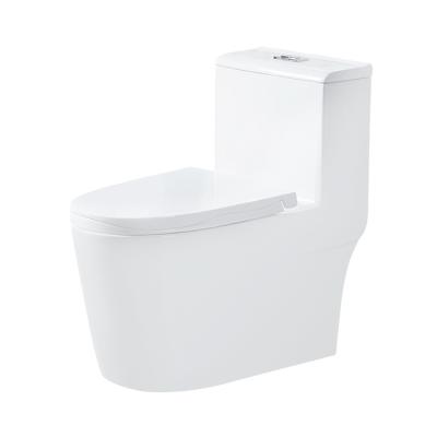 China Minimalist Hidden Cistern Design Hotel Family Bathroom Siphon Flush Ceramic One Piece Toilet Bowl for sale