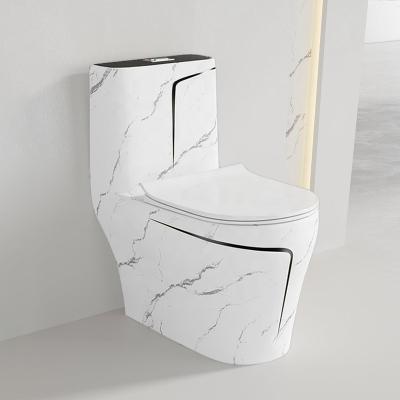 China European Cheap Bathroom One Piece Toilet Home Hotel Price Hidden Cistern Ceramic Marble Toilet Bowl for sale