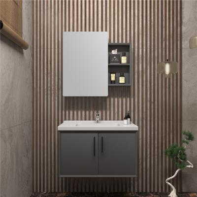 China Modern high quality solid wood morden design wall mounted cabinet bathroom vanities for sale