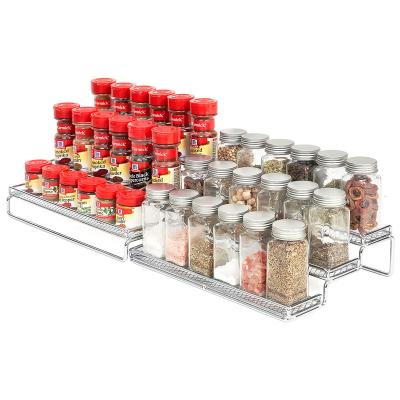 China Stocked Custom LOGO kitchen seasoning spice rack organizer for cabinet for sale