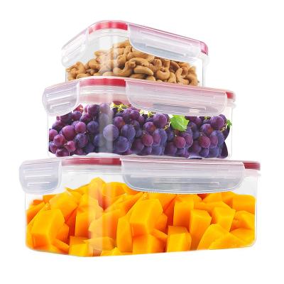 China Freshness Preservation Custom LOGO Plastic kitchen food container set with sealing cover food storage container for sale