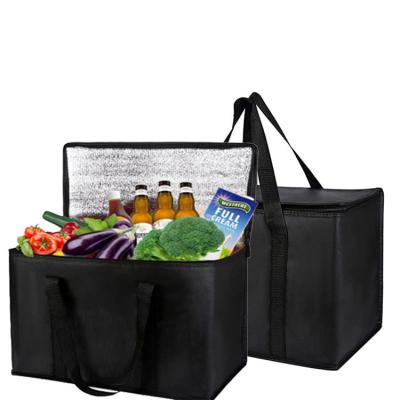 China Folding Custom LOGO food transport hot and cold Food preservation Insulated Grocery shopping bags for sale