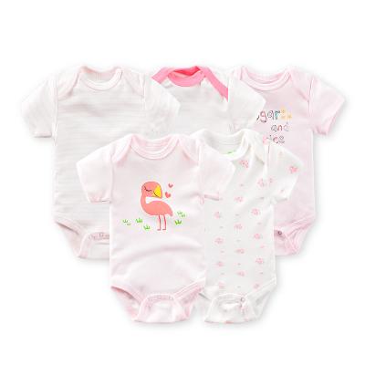 China Hotsale Ins Kids Comfy Product Flamingo Clothes Baby Jumpsuit Toddler Girl Clothing for sale