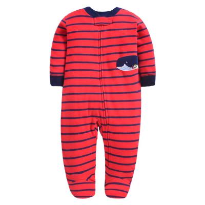 China Keep Warm Baby Romper Long Sleeve Jumpsuit New Designs Wrap Feet Zipper Jumpsuit Baby Clothing for sale