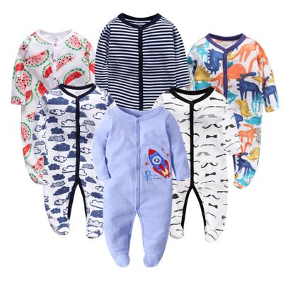 China 100% Cotton Striped Baby Clothing Wholesale Newborn Knitted Romper Baby Clothes Infant for sale