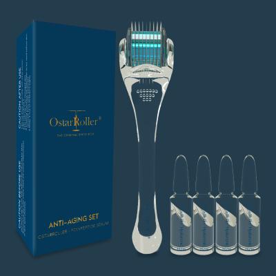 China Anti-Puffiness Derma Roller Microneedle 540 Hyaluronic Anti Aging Main-in Wrinkle Removal with Serum Set for Facial Skin Beauty Care for sale