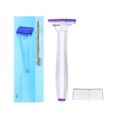 China Anti-Puffiness Treatment Derma Stamp Microneedle Facial Stamp For Facial And Stretch Marks 80 Titanium Needles With Clear Handle for sale