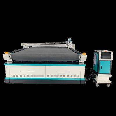 China Hotels Automatic Feeding Round And Straight Knife Cutting Machine / Cloth Cutting Machine for sale