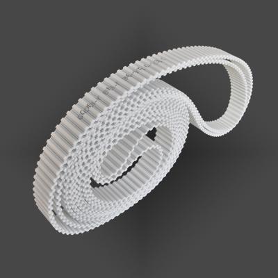 China High Performance Industrial Toothed White Steel Rope DT10 Double Sided PU Strap For Packaging Industry for sale