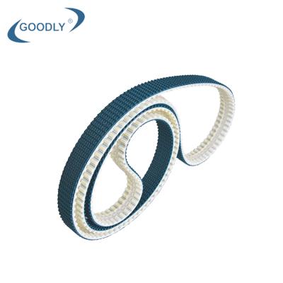 China PU Synchronous High Friction PVC Cover Grass Pattern Coating Dark Green Steel Rope Synchronous Belt For Carton Sealing Machines for sale