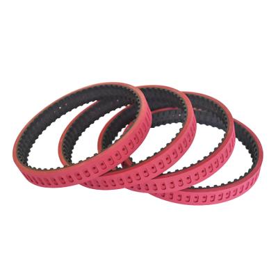 China Seamless imported red vulcanized rubber tensile film machine belt coating vacuum pulling film belt synchronous belt for vffs packaging machine for sale