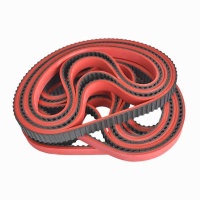 China Factory price wear-resistant 345L rubber coating seamless red vulcanized belt pulling film belt for vertical packaging machine for sale