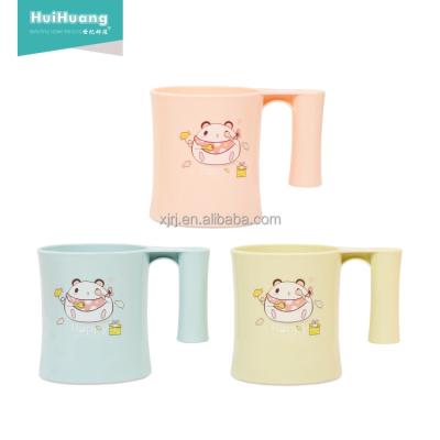 China Viable High Quality Bathroom Accessories Plastic Washing Cup Wheat Straw Tooth Cup With Toothbrush Holder for sale