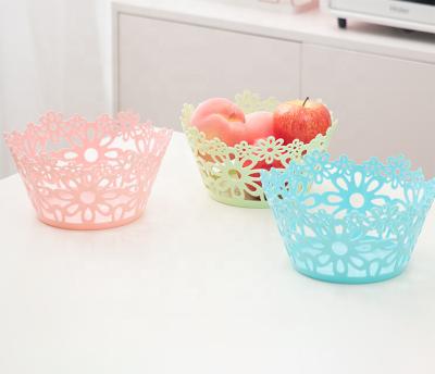 China Home Sustainable Wholesale Plastic Storage Basket Plastic Storage Basket / Pink Storage Basket for sale