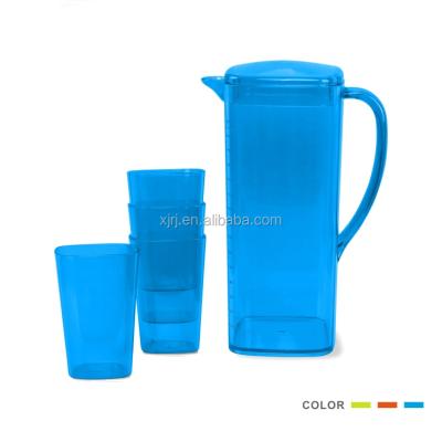 China Outdoor Wholesale Drinkware Plastic Multicolor Water Bottle Jug With Cup for sale