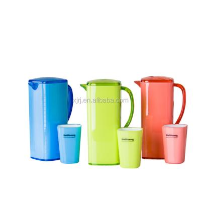 China Viable wholesale custom logo housewares drinkware bulk jug plastic cold water jug ​​with cups for sale