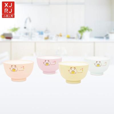 China Wholesale Food Grade 4pcs/set Sustainable Wall Double Plastic Rice Bowls PP Bowl for sale