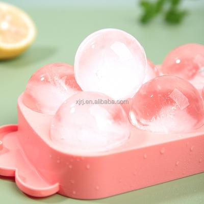 China Large Sphere Crystal Clear Ice Ball Maker 8 Cavities Viable Plastic Sphere Ice Mold for sale