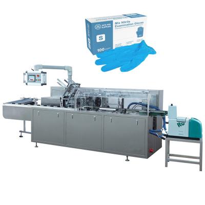 China Automatic Beverage Box Cartoning Packing Machine for Gloves Nitrile Glove Box Packing Machine for sale