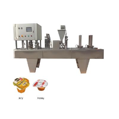 China Automatic Honey Tomato Sauce Cup Jelly Cup Filling Machine Beverage Ketchup Filling Sealing Machine for sale