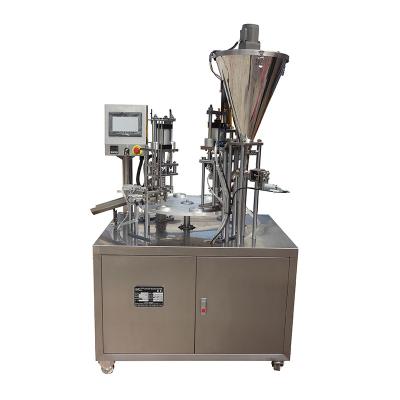 China Rotary Capsule Coffee Food Powder Filling And Sealing Machine With Nitrogen Coffee Packing Machine for sale