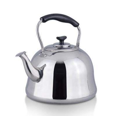 China Larger Capacity Sustainable Stovetop Kettle Teapot Mirror Finish Pipe Stainless Steel Tea Kettle With Bkelite Handle for sale