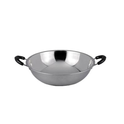 China China Market Viable Large Size Stainless Steel Deep Wok for sale