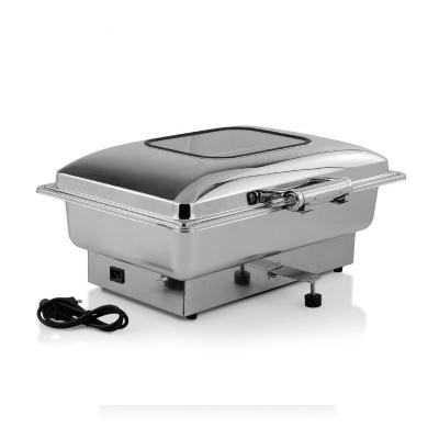 China OEM Supply Hot Sale Equipment Stainless Steel Chafing Dish Food Warmer Easily Cleaned Stackable Electric Supply Beetle For Catering for sale