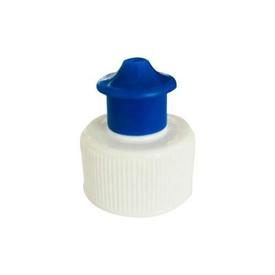 China Non Spill Disc Plastic Supply PP Capsule Top Flip Top Cap With PET Bottle 28/410 24/410 for sale