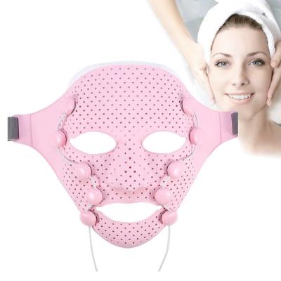 China Custom Logo Anti Puffy Eyes Dark Vibratory Massager 3D Magnet Skin Rejuvenation Magic Face Lift Massager Surrounds Microcurrent Face Mask for sale