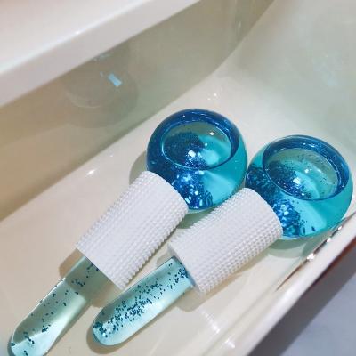 China Facial Ice Globes Logo Multi-Functional Beauty Equipment Cold OEM Blood Vessel Removal Private Glass Rollerball Gel For Face Skin Care for sale