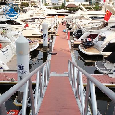 China Easy Installation Floating Pontoon Marina Pier With Aluminum Structure for sale