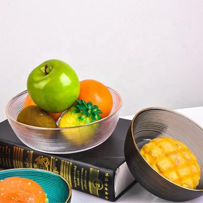 China Solid Color Solid Gold Rim Multi Glass Bowl For Any Foods for sale