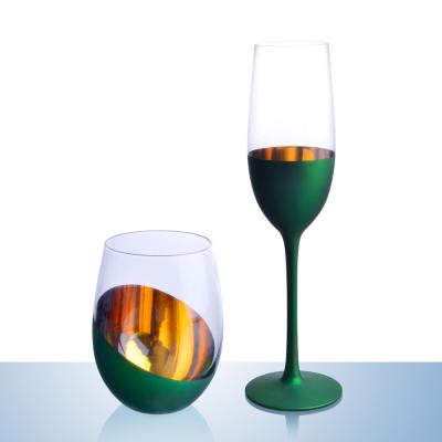 China 2021 Modern New Arrival Electroplate Champagne Goblet Red Wine Glass Tumbler for sale