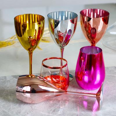 China Wholesale New Custom Classic / Postmodern Electroplate Red Wine Glass Goblet for sale