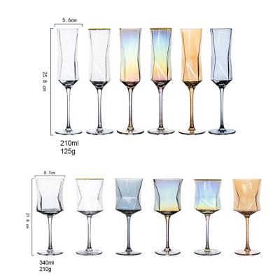 China Hot Selling Amazon's New Red Wine Champagne Cocktail Glass Crystal Goblet Classic/Postmodern Long Stem for sale