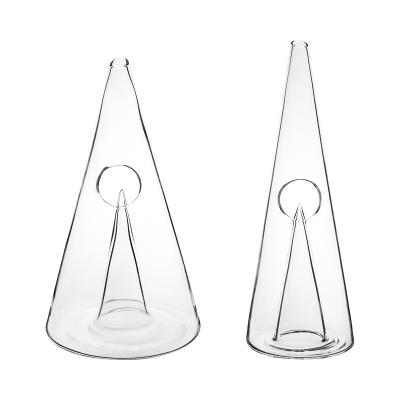 China Hotel wholesale high quality creative pyramid glass decanter set on sale for sale