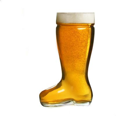 China American Craft High Quality Glass Pint Style Custom Boot Shaped Pilsner Beer Glass For Bar for sale