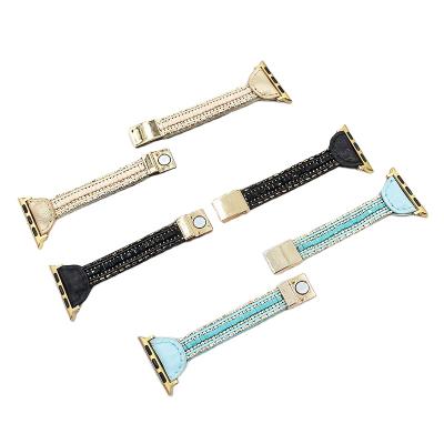 China New BOORUI 44mm Women's Bands For Apple Watch Band Series 6 Leather Luxury 7 Strap for sale