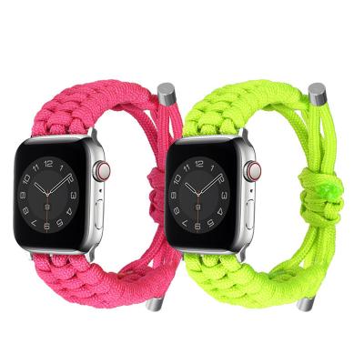 China BOORUI Pet Nylon Woven Elastic Watch Band For Apple Watch Nylon Woven Bands Straps With Adjustable Buckle for sale