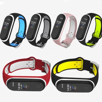 China Strap for xiaomi miband 3/4 BOORUI silicone metal buckles accessories watch band MI band 4 strap for xiaomi MI band 3 strap for sale