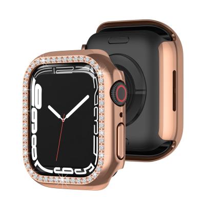 China Newest Fashion Luxury Watch Case BOORUI Diamond Shinning For Iwatch Single 41mm 45mm For Apple Watch 7 Case for sale