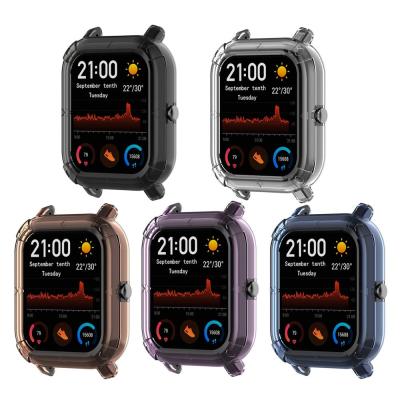 China Case Cover for Huami Amazfit Bip and gts Watch BOORUI Soft TPU Plating Full Case Cover for Huami Amazfit Bip Youth Watch Protector for Amazfit GTS Shell Protective Frame for sale