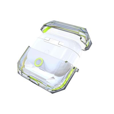 China Sport Shockproof Transparent Case For Airpods Pro Good Quality Full Protective Case For Airpods Pro With Strap for sale