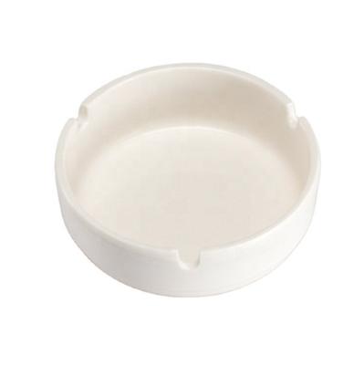 China Nightclub Home Hotel Bar Restaurant Custom Printing Round White Durable Melamine Ashtray for sale