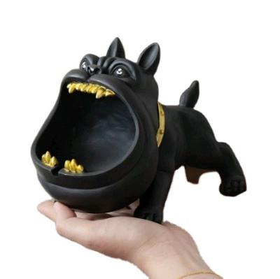 China Smoking Accessories Cartoon Dog Cigar Ashtray Anti Fly Ceramic Ashtray Creative Creative Wholesale Eco-Friendly Ash Animal for sale