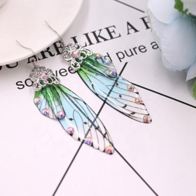 China Butterfly's Fashionable Temperament Women's Long Wing Earrings Fashion Earrings for sale