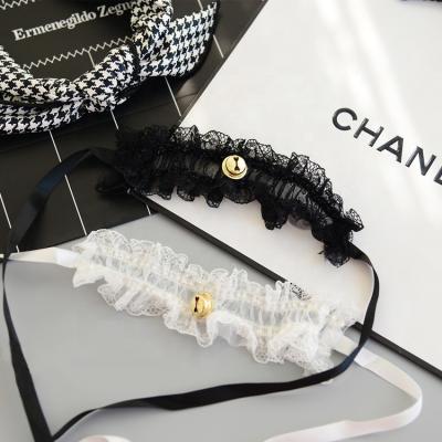 China Fashion Sexy Lace Bandage Collar Elastic Bell Collar Casual Accessories for sale