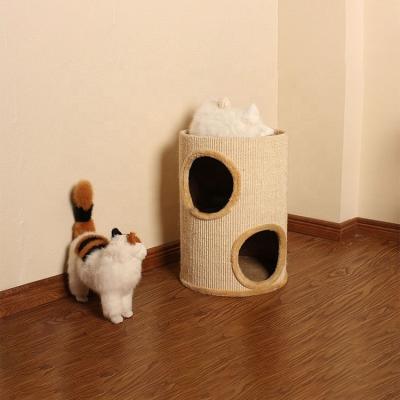 China Sustainable Housing Climbing Modern Wooden Scratcher Furniture Climber Tower Cat Tree for sale